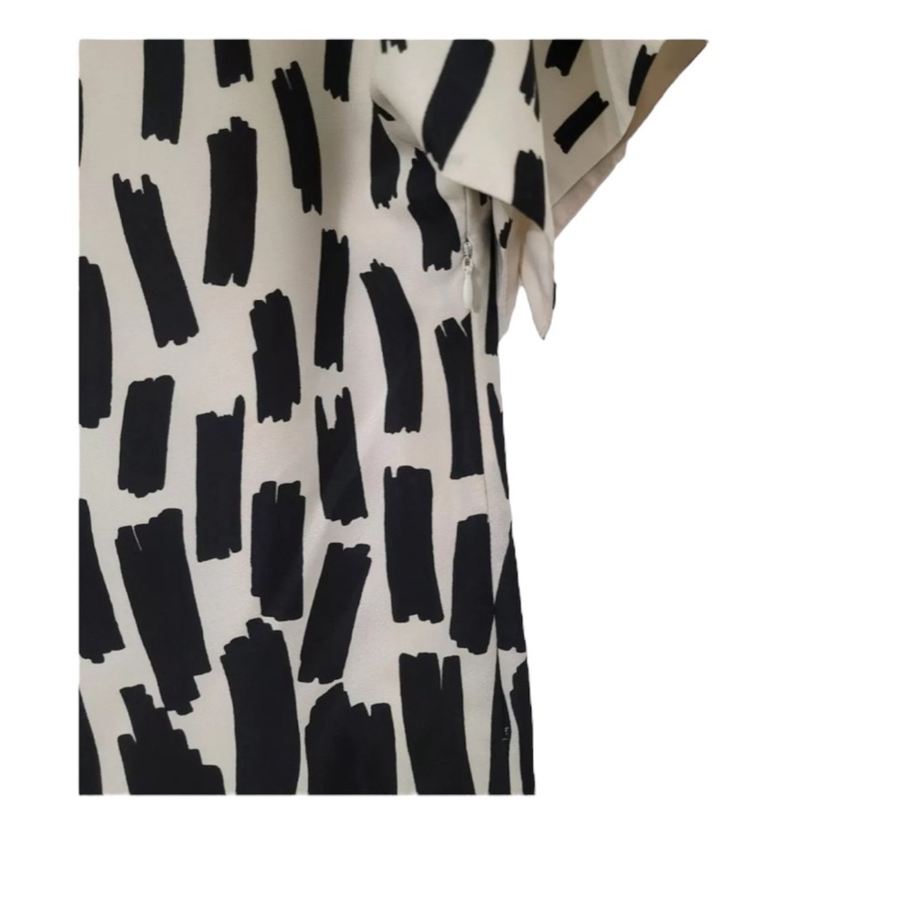 TAHARI ASL Arthur S. Levine Boxy Shift Dress in Black/Cream Design Size 8 - Picture 5 of 8